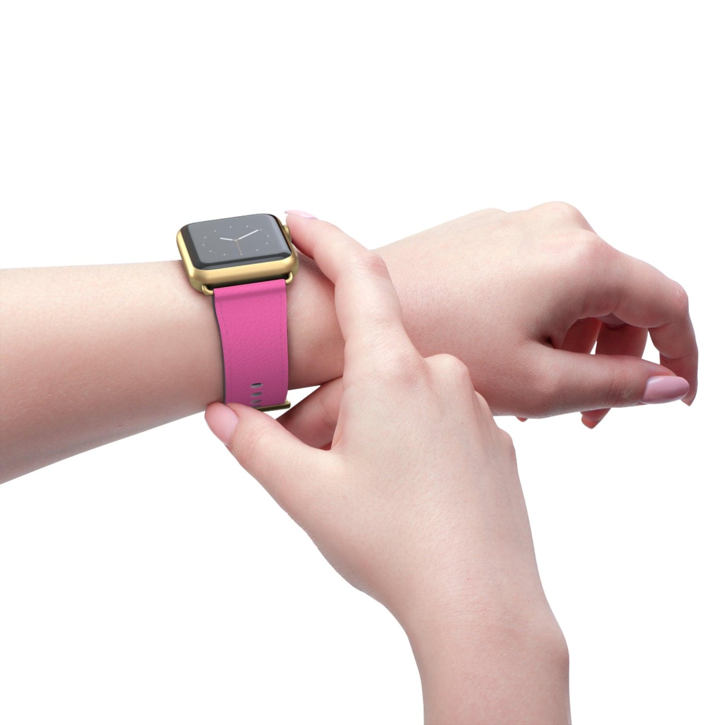 Plaid Sunset Orange & Pink Apple Watch Band - JGUS