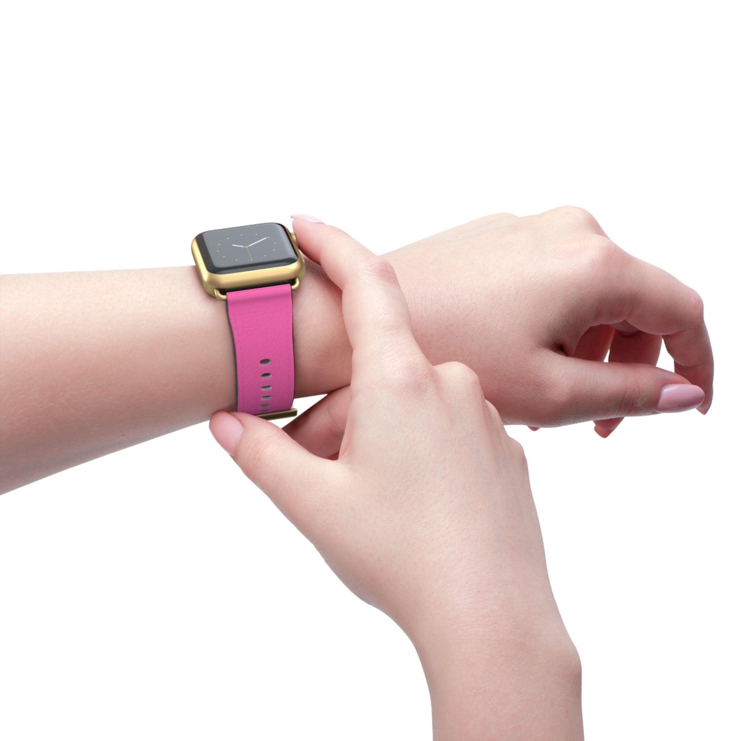 Plaid Sunset Orange & Pink Apple Watch Band - JGUS