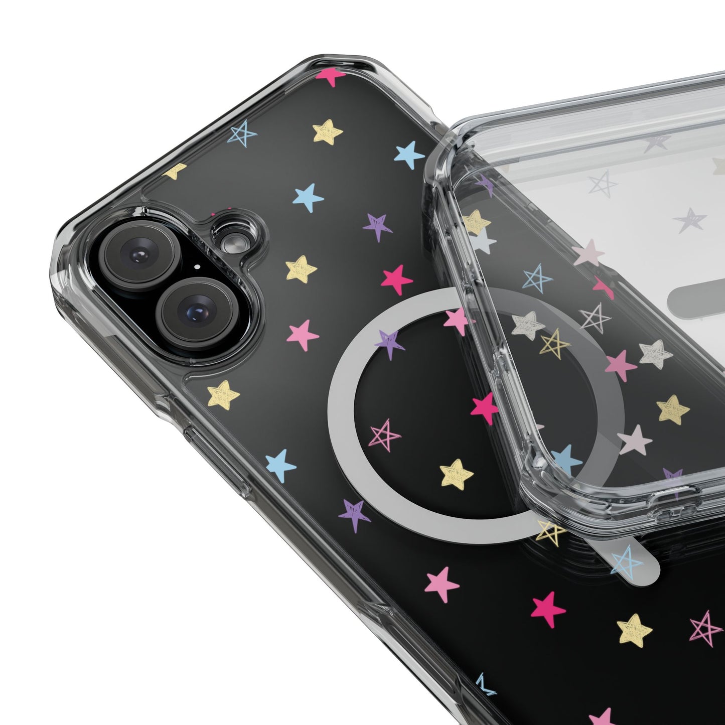 Space Magic Clear Phone Case – Slim & Durable Protection with a Stylish Design