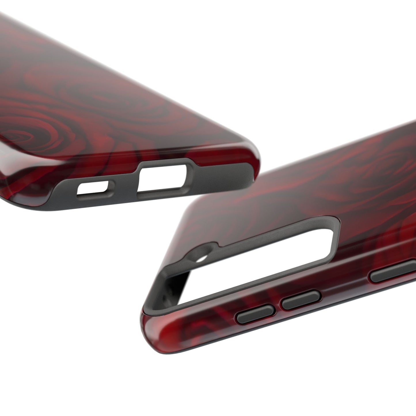 Velvet Rose – Burgundy Floral Phone Case – Timeless Elegance and Protection