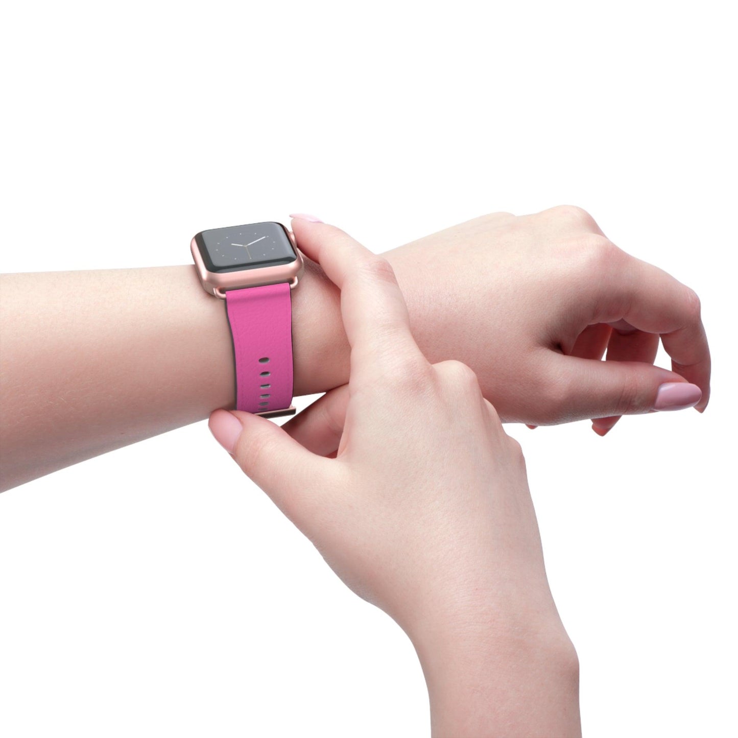 Plaid Sunset Orange & Pink Apple Watch Band - JGUS