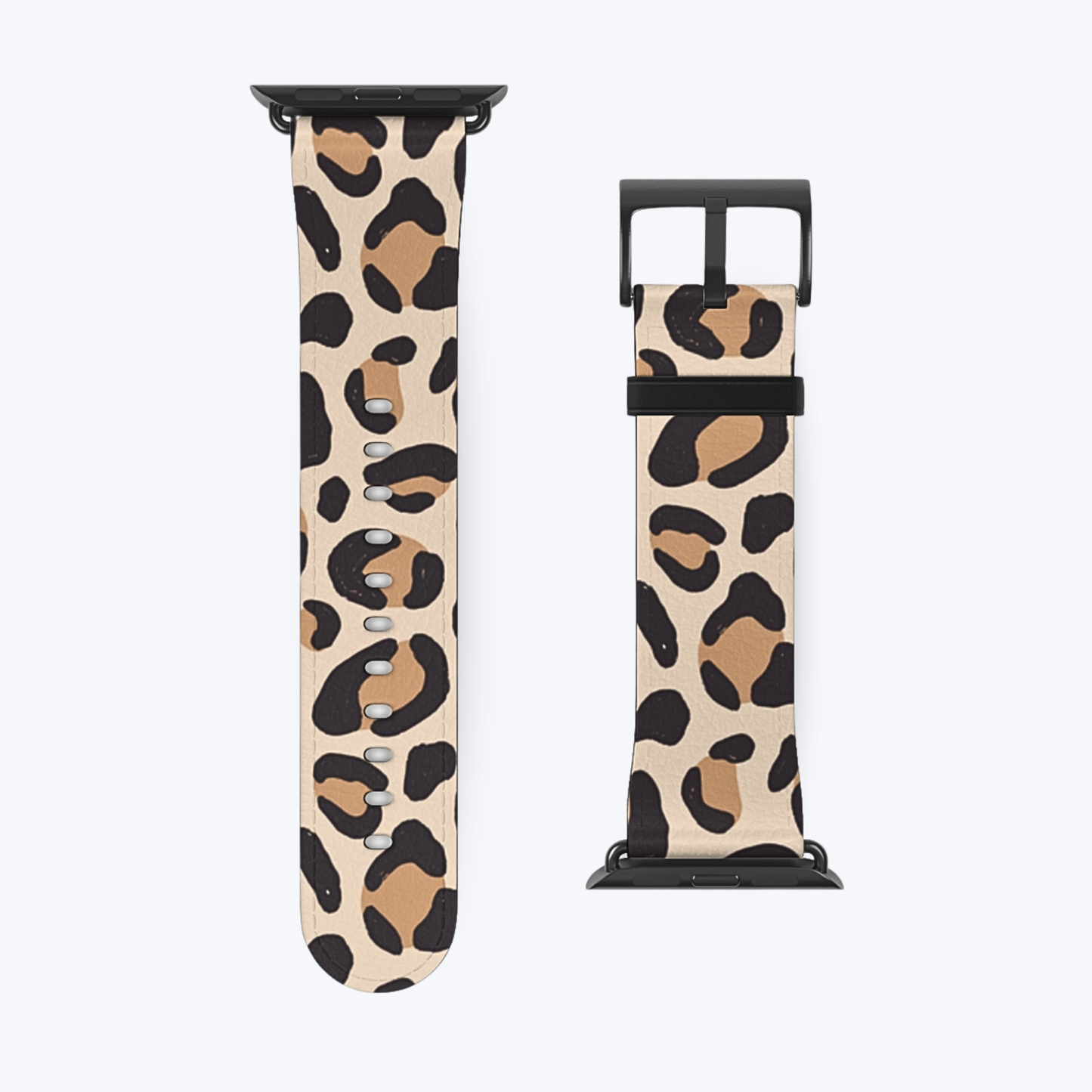Leopard Luxe Apple Watch Band | Vegan Leather & Stainless Steel Straps