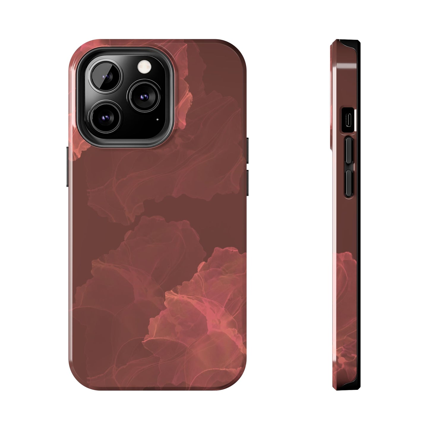 Blush Ink Splash iPhone Case – Dual-Layer, Shockproof Protection