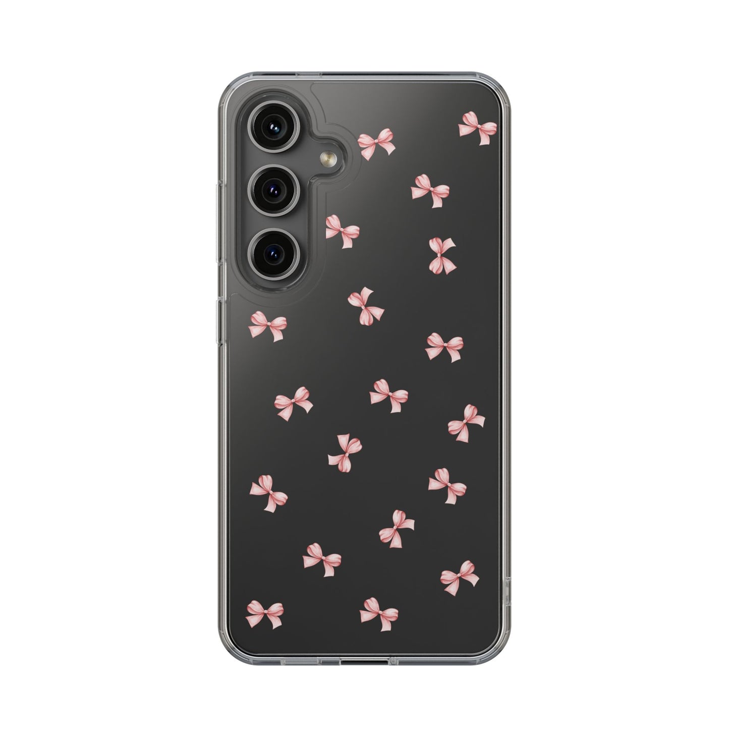 Pink Bow Dreams Clear Phone Case – Stylish Protection for Your iPhone