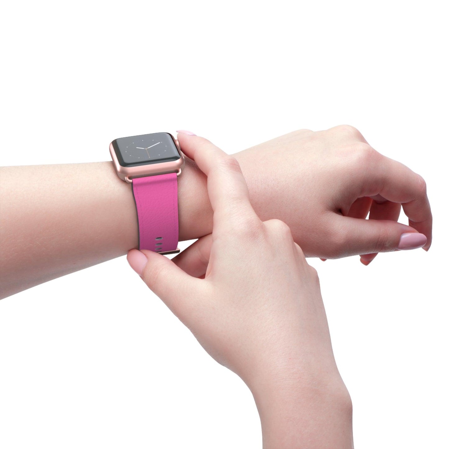 Plaid Sunset Orange & Pink Apple Watch Band - JGUS