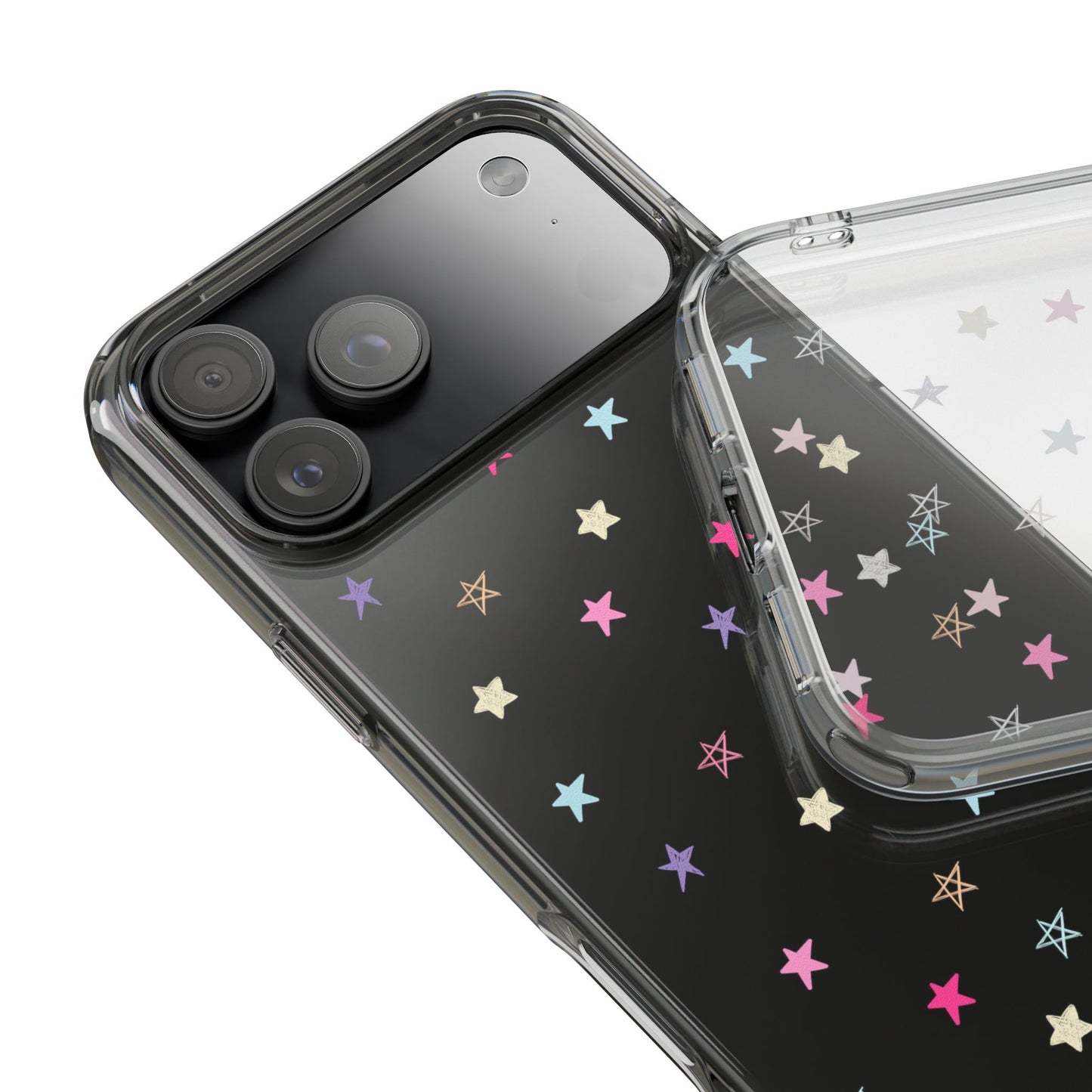 Star Pattern Clear Phone Case