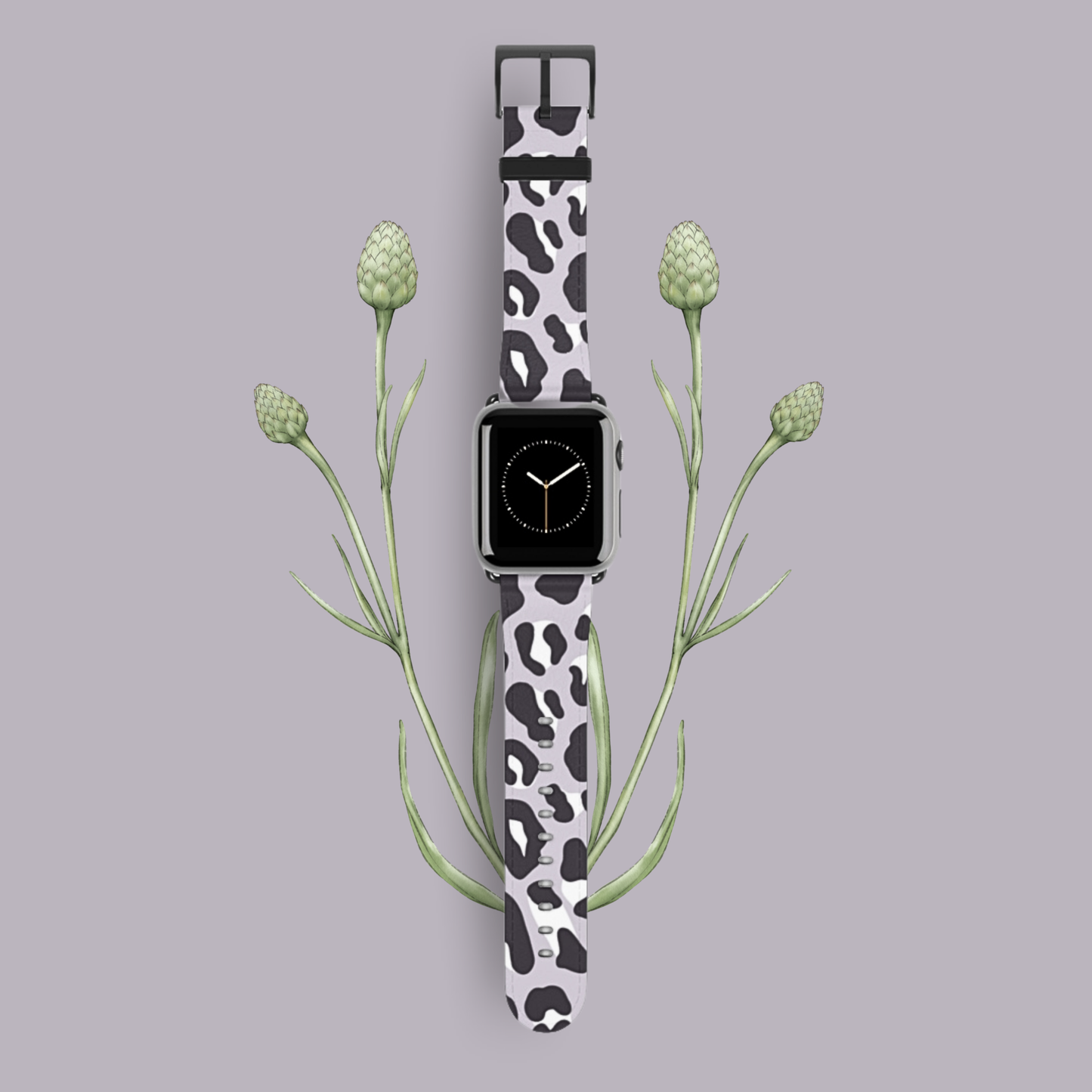 Sleek Leopard Mirage Apple Watch Band – Vegan Leather, Stylish & Durable