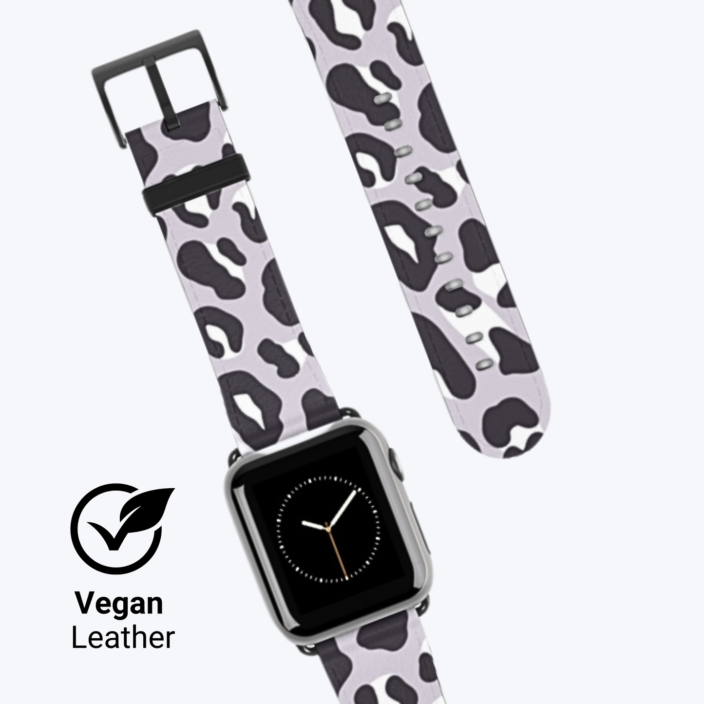 Sleek Leopard Mirage Apple Watch Band – Vegan Leather, Stylish & Durable