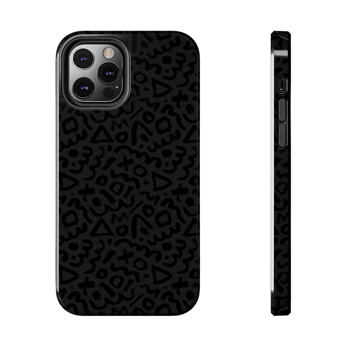 Retro Geometric Vibes Phone Case – 80s 90s Vintage Abstract Pattern for iPhone & Samsung