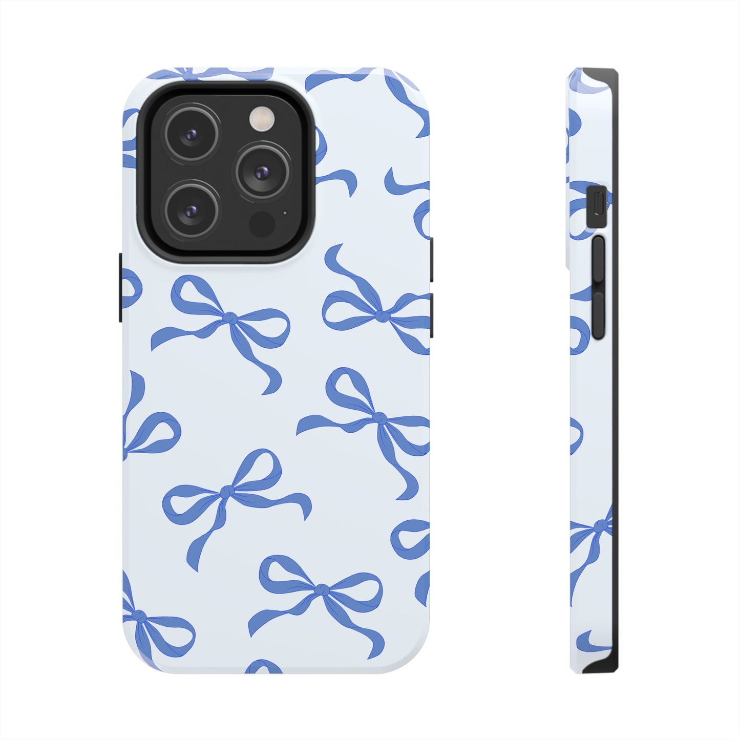 Vintage Blue Bow Phone Case – Playful, Protective, and Eco-Friendly