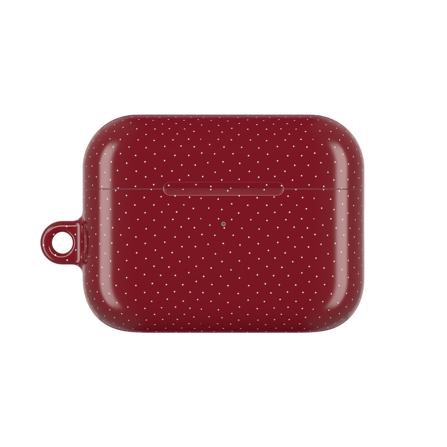 Burgundy & White Dots Shockproof & Scratch-Resistant AirPods Case – Wireless Charging Compatible