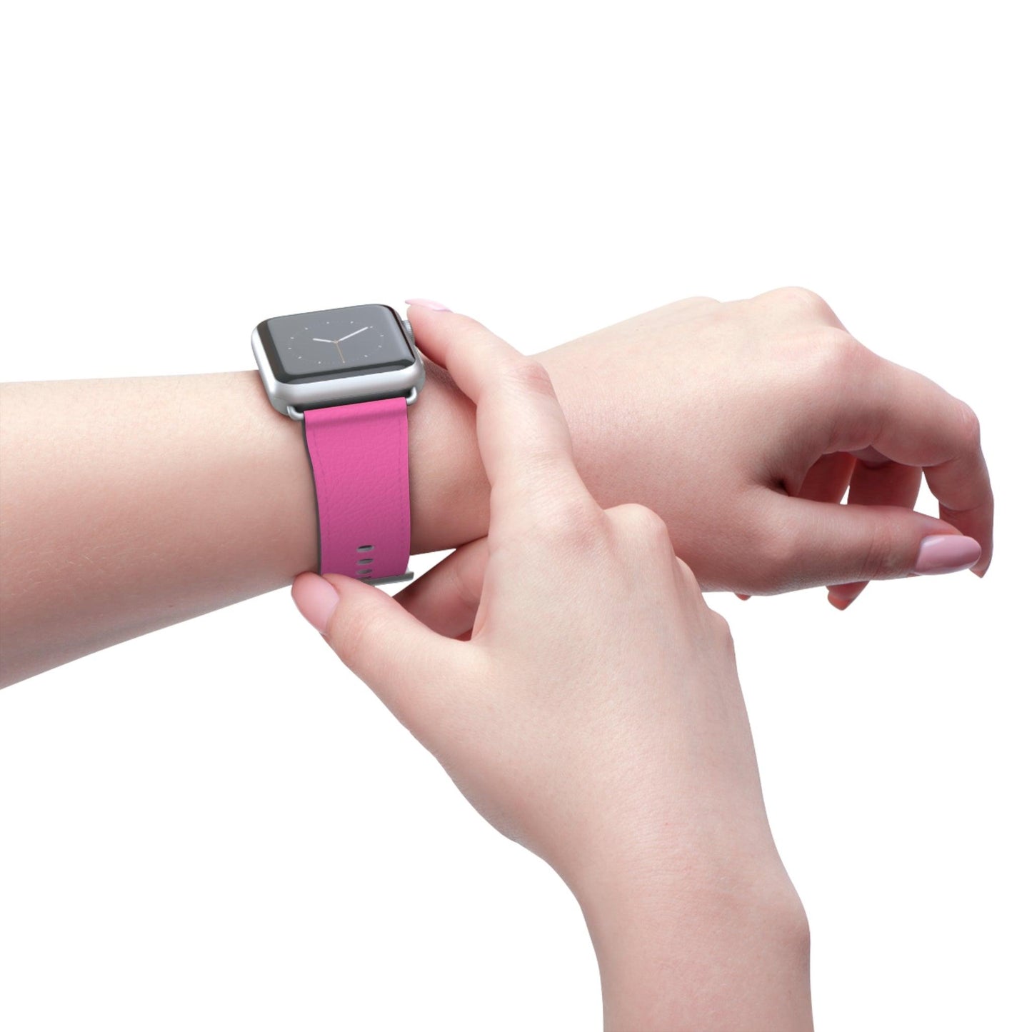 Plaid Sunset Orange & Pink Apple Watch Band - JGUS