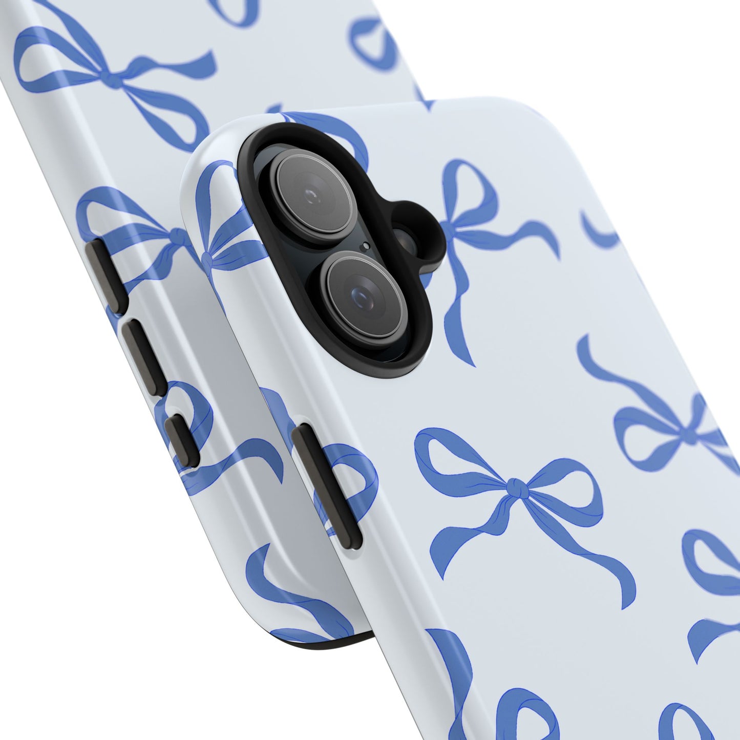 Vintage Blue Bow Phone Case – Playful, Protective, and Eco-Friendly