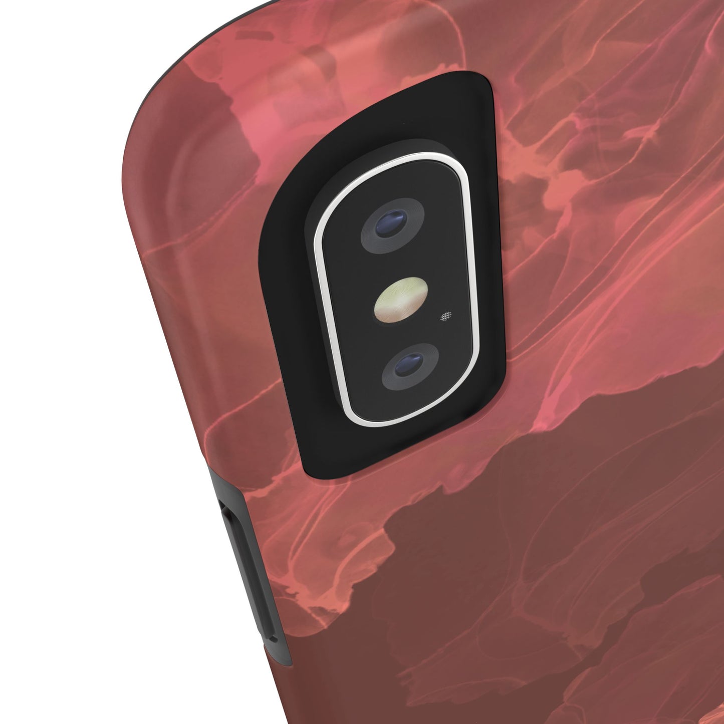 Blush Ink Splash iPhone Case – Dual-Layer, Shockproof Protection