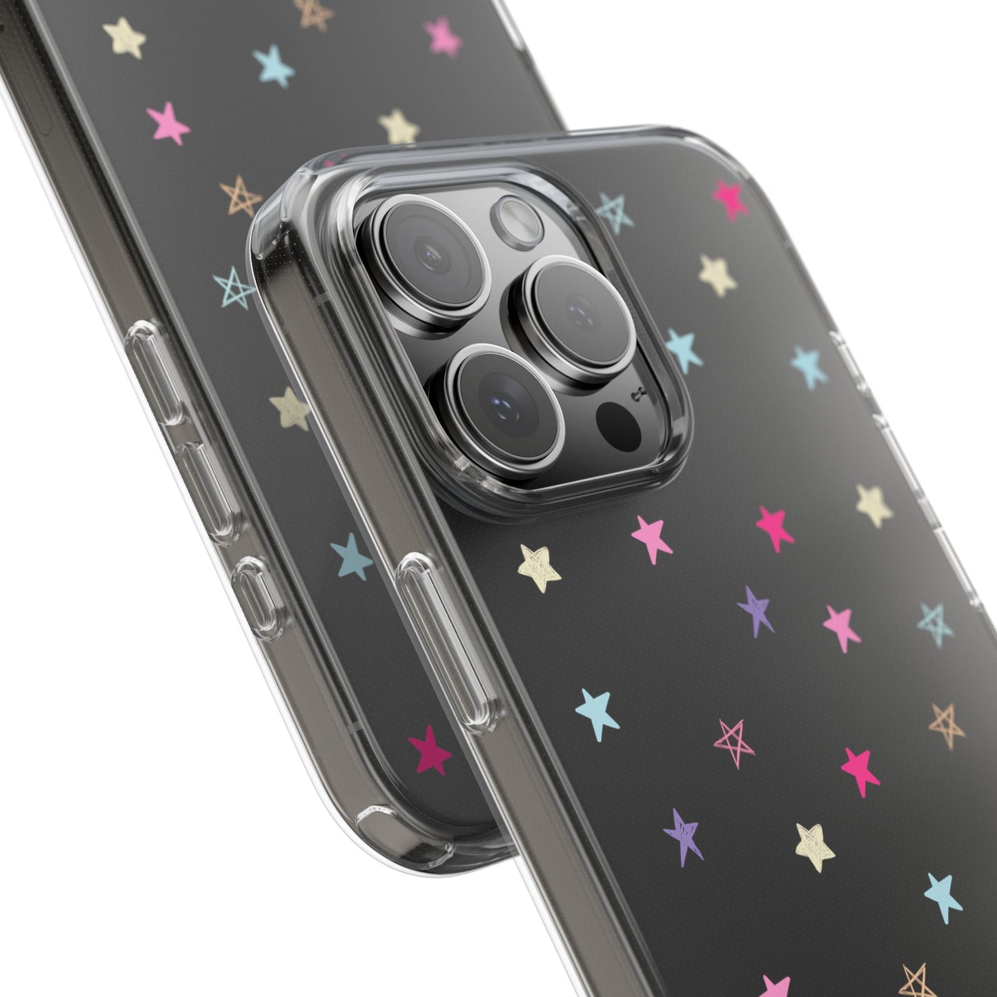 Star Pattern Clear Phone Case
