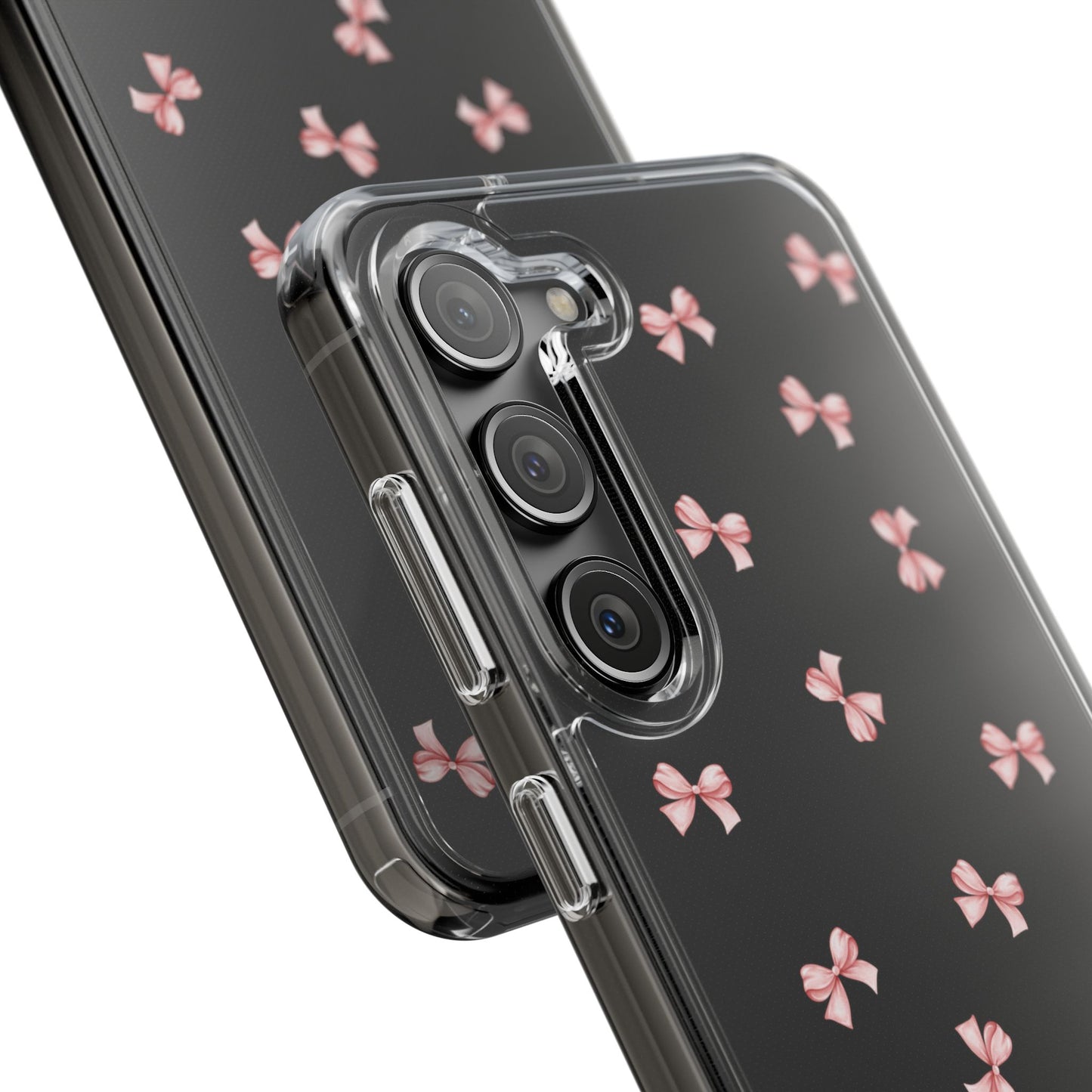 Pink Bow Dreams Clear Phone Case – Stylish Protection for Your iPhone