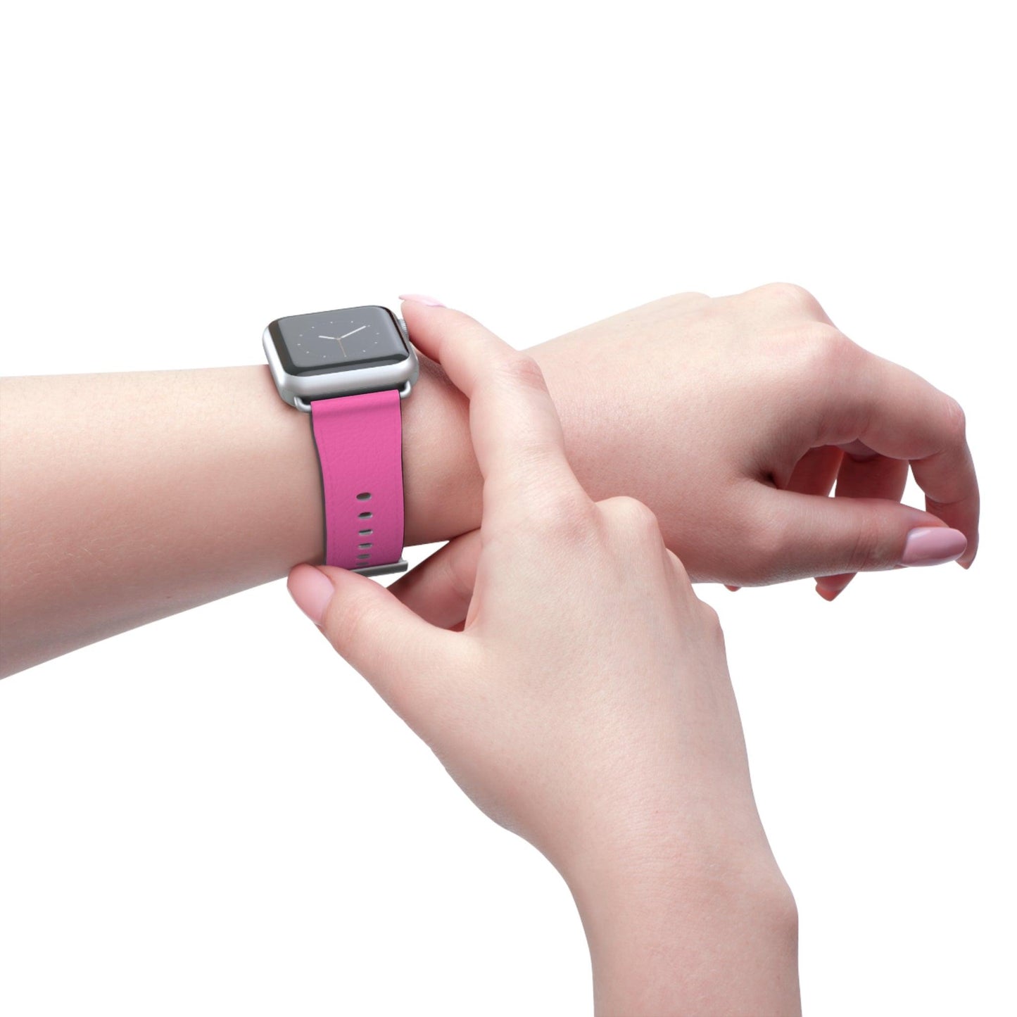 Plaid Sunset Orange & Pink Apple Watch Band - JGUS