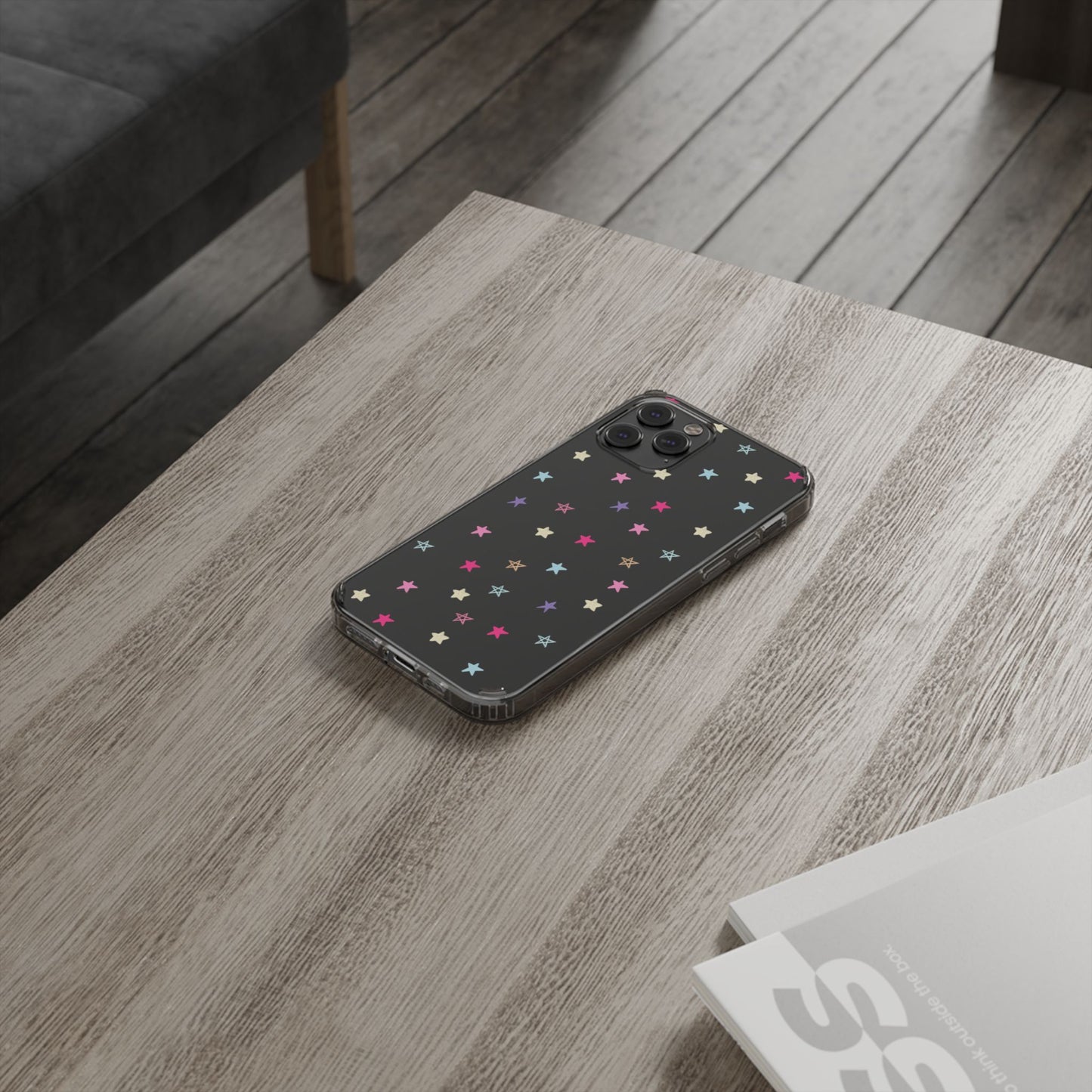 Star Pattern Clear Phone Case