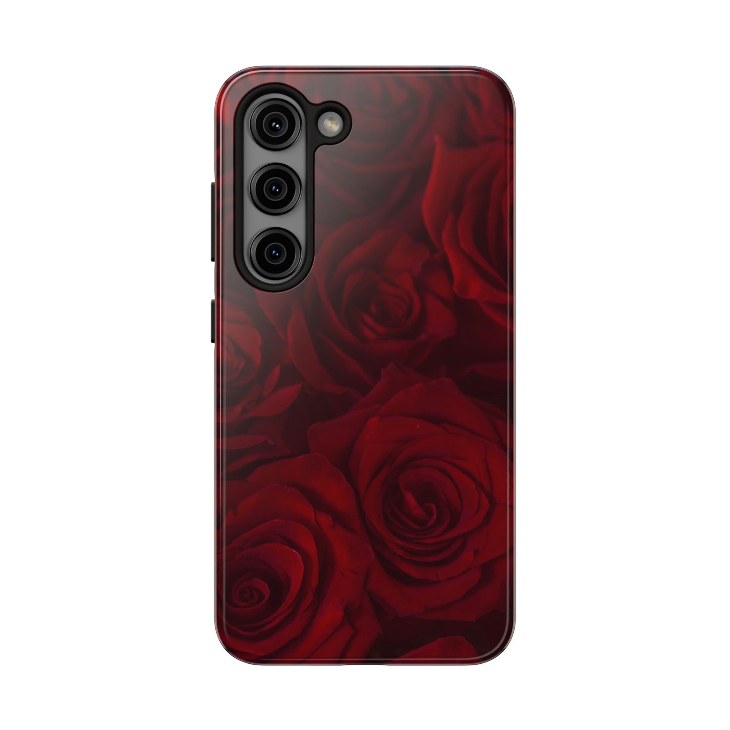 Velvet Rose – Burgundy Floral Phone Case – Timeless Elegance and Protection