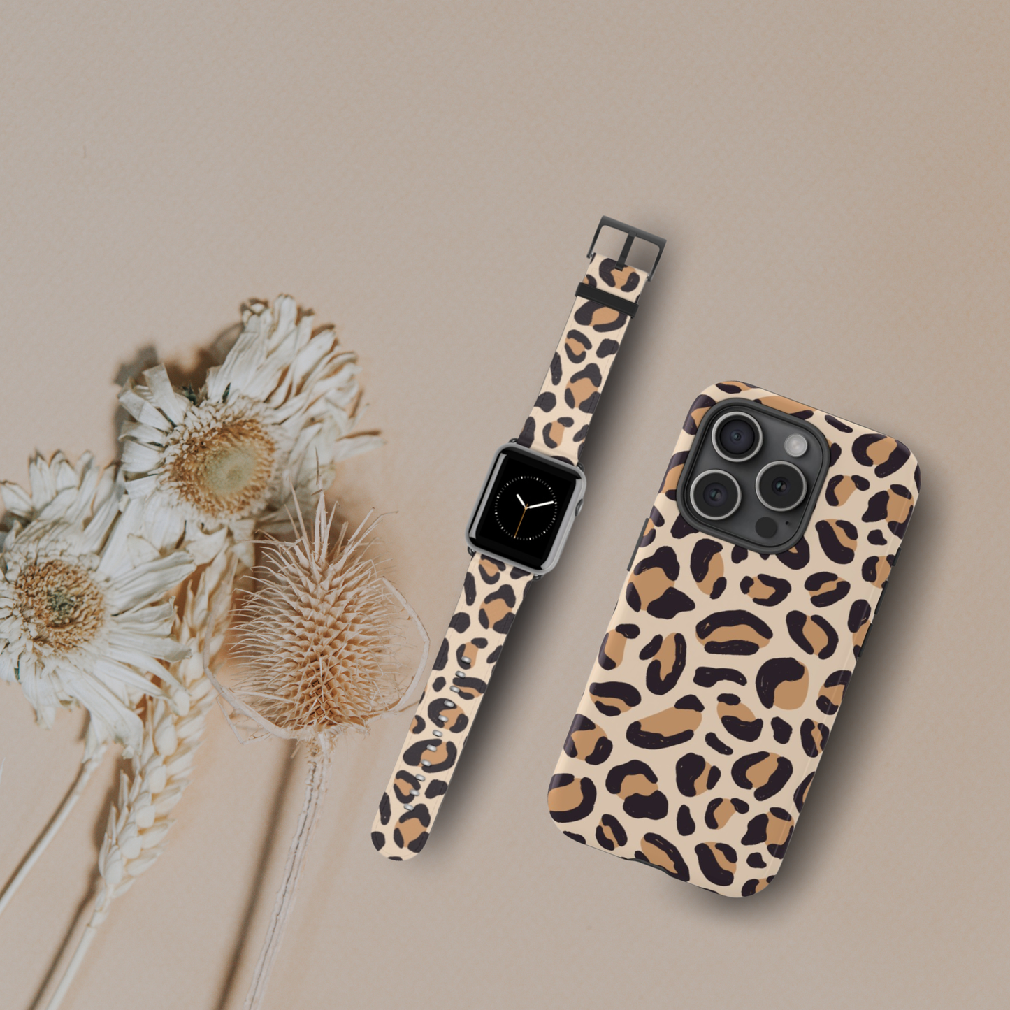 Leopard Luxe Apple Watch Band | Vegan Leather & Stainless Steel Straps