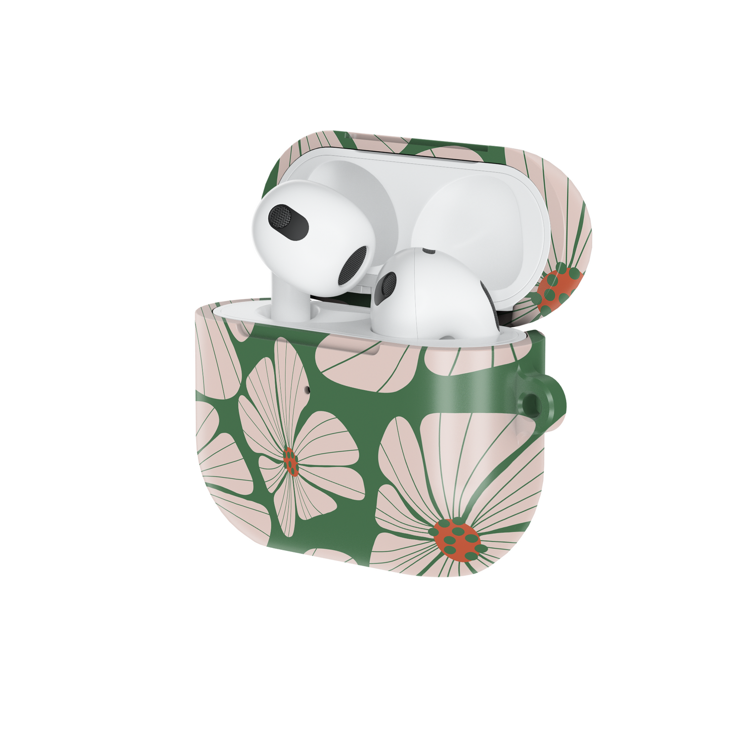Abstract Retro floral Shockproof & Scratch-Resistant AirPods Case – Wireless Charging Compatible