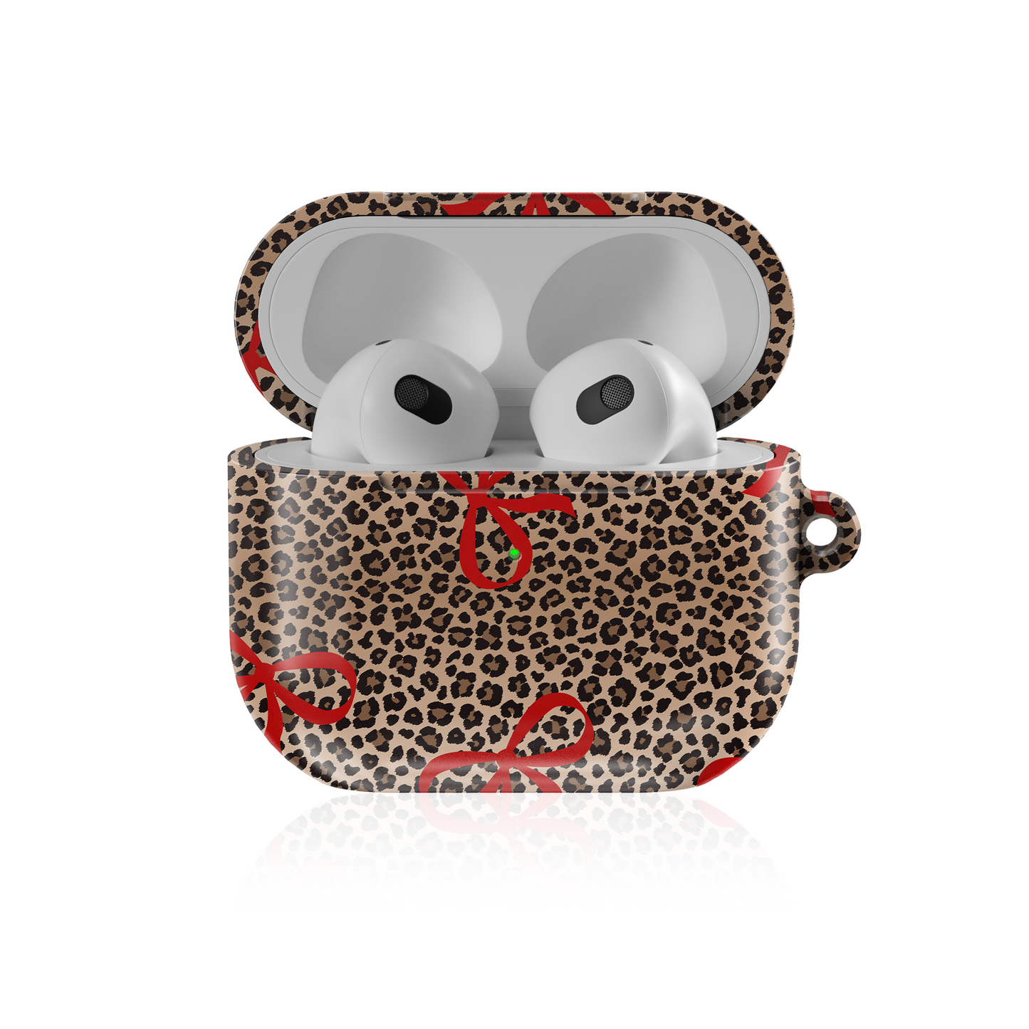 Bold Bow Leopard Shockproof & Scratch-Resistant AirPods Case – Wireless Charging Compatible