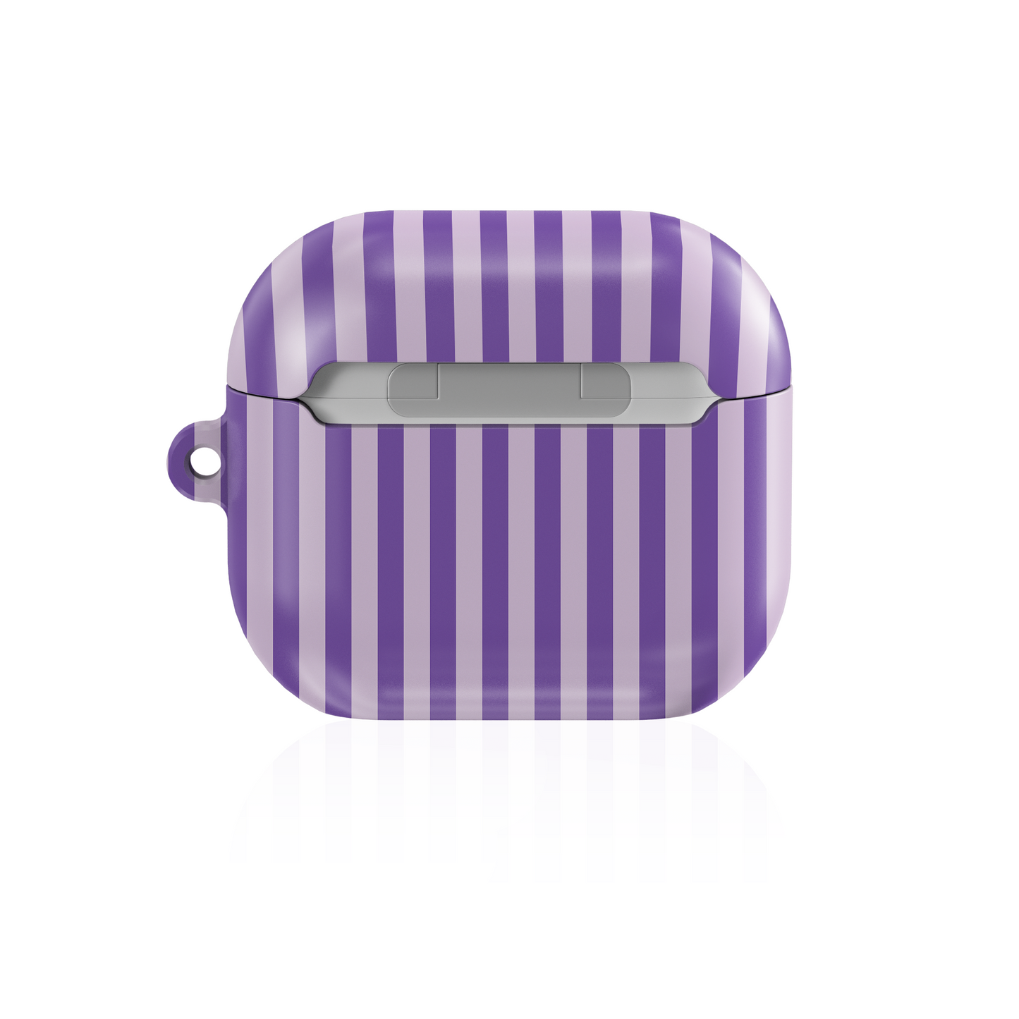 Lavender Stripes Shockproof & Scratch-Resistant AirPods Case – Wireless Charging Compatible