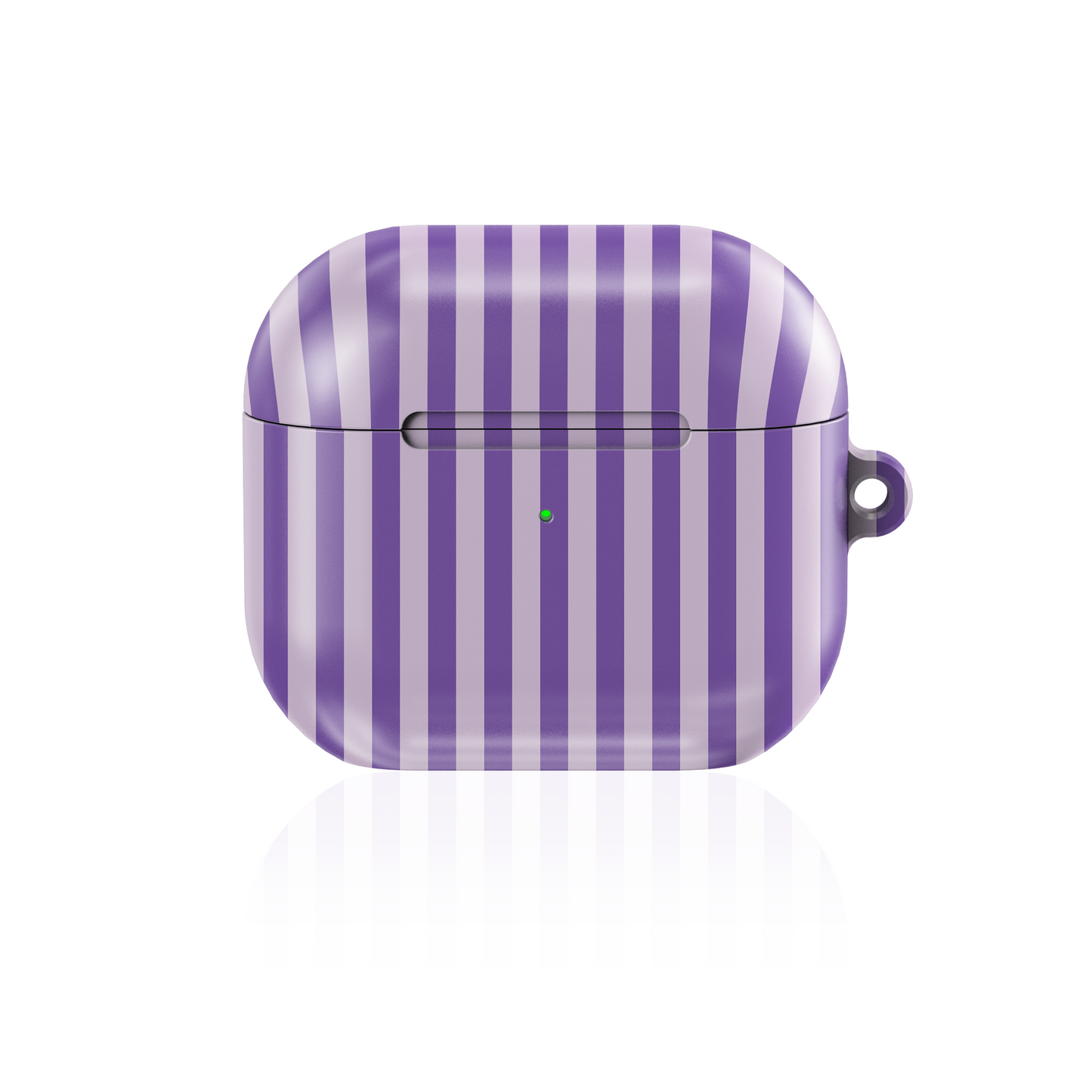 Lavender Stripes Shockproof & Scratch-Resistant AirPods Case – Wireless Charging Compatible