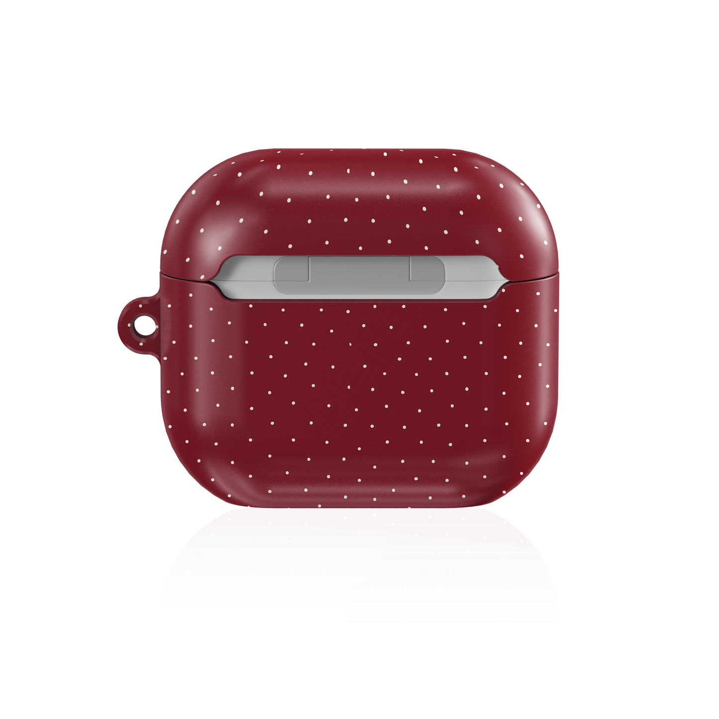 Burgundy & White Dots Shockproof & Scratch-Resistant AirPods Case – Wireless Charging Compatible
