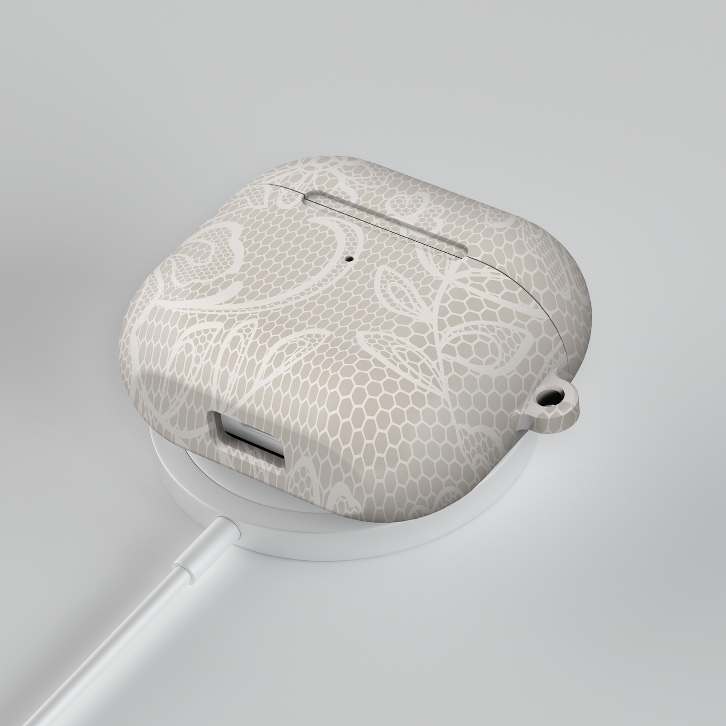 Vintage Floral Lace Shockproof & Scratch-Resistant AirPods Case – Wireless Charging Compatible