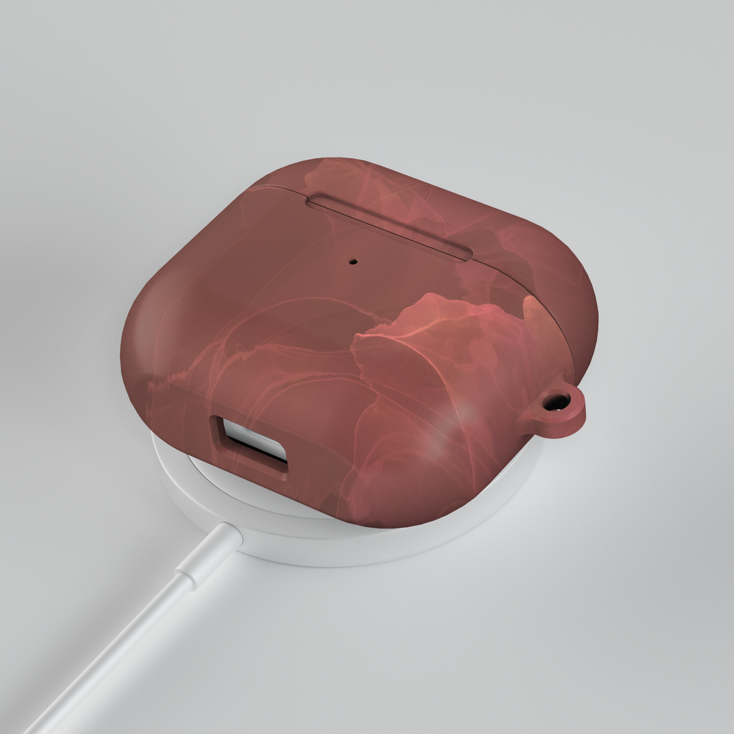 Blush Ink Splash Shockproof & Scratch-Resistant AirPods Case – Wireless Charging Compatible