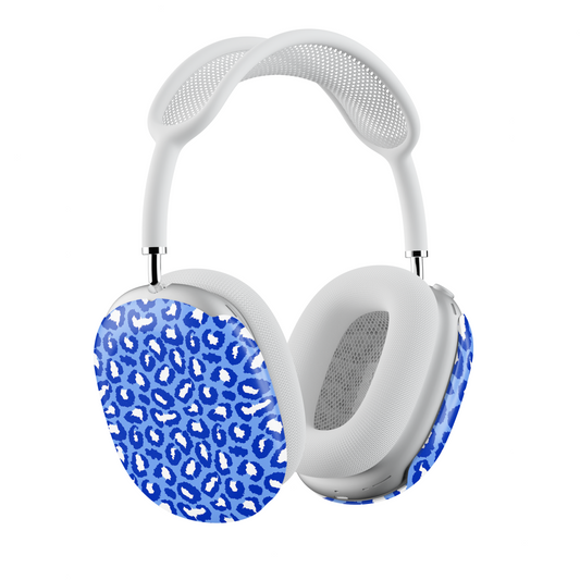 Leopard Vibes - Blue Edition AirPods Max Case | Stylish Protective Cover for Apple Headphones