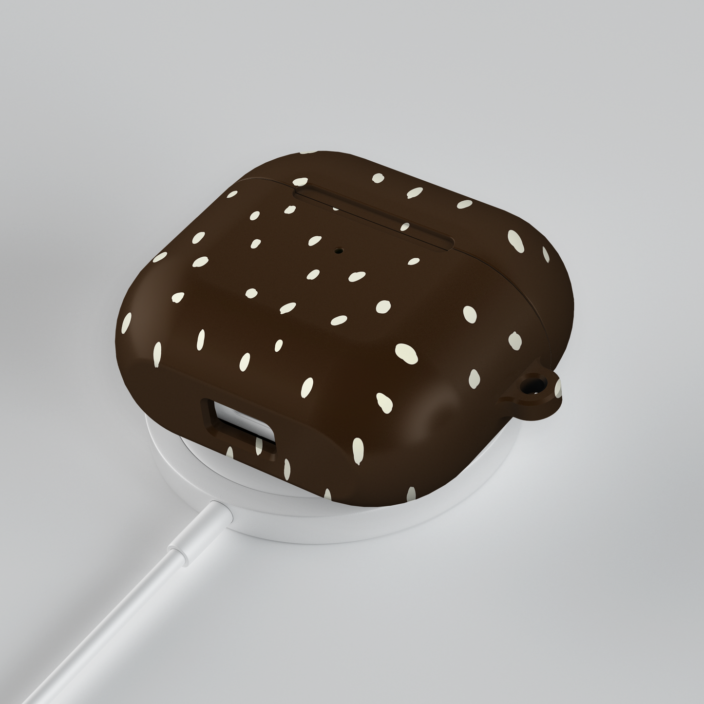 Velvet Mocha Shockproof & Scratch-Resistant AirPods Case – Wireless Charging Compatible
