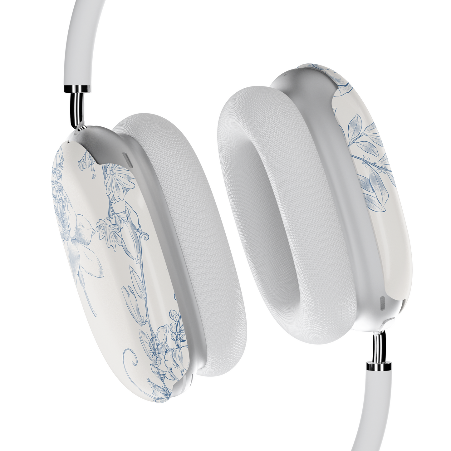 Blue Botanical AirPods Max Case – Chinoiserie Floral Porcelain Elegant Aesthetic - JGUS
