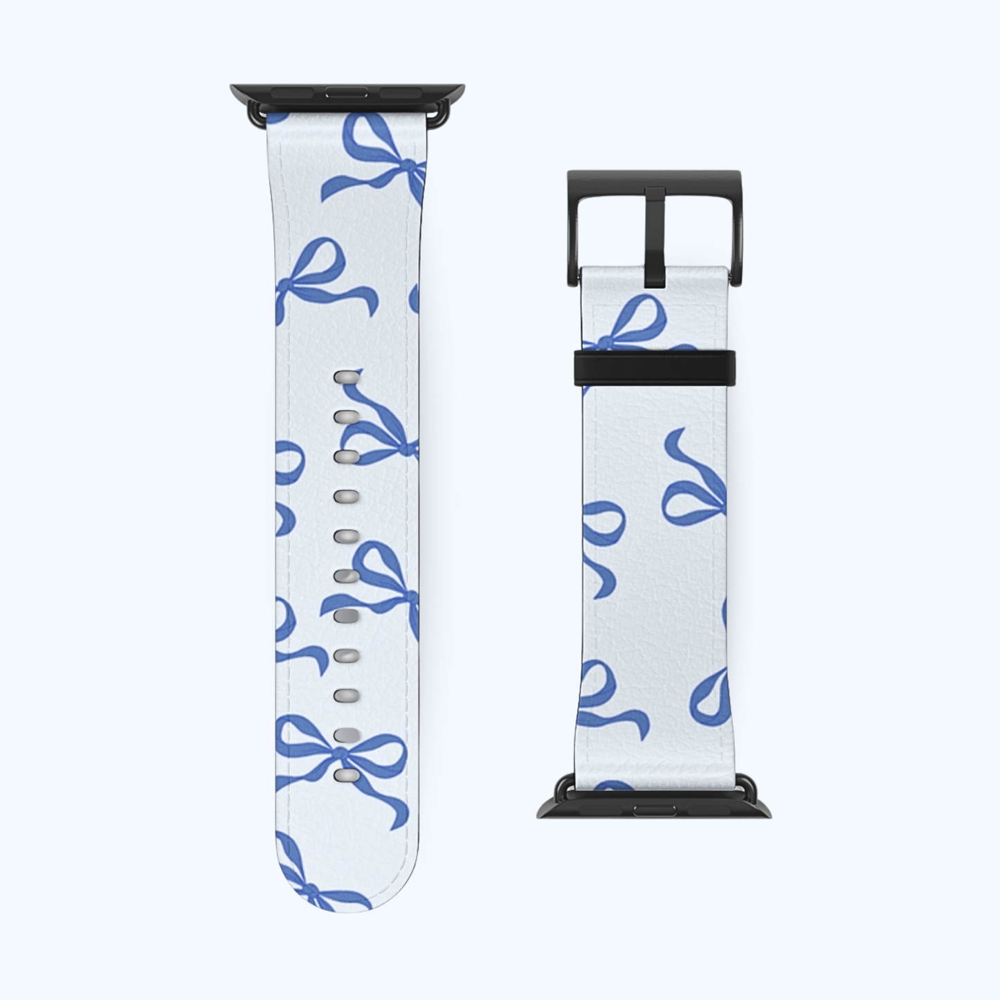 Vintage Blue Bow Apple Watch Band – Elegant, Comfortable & Sustainable