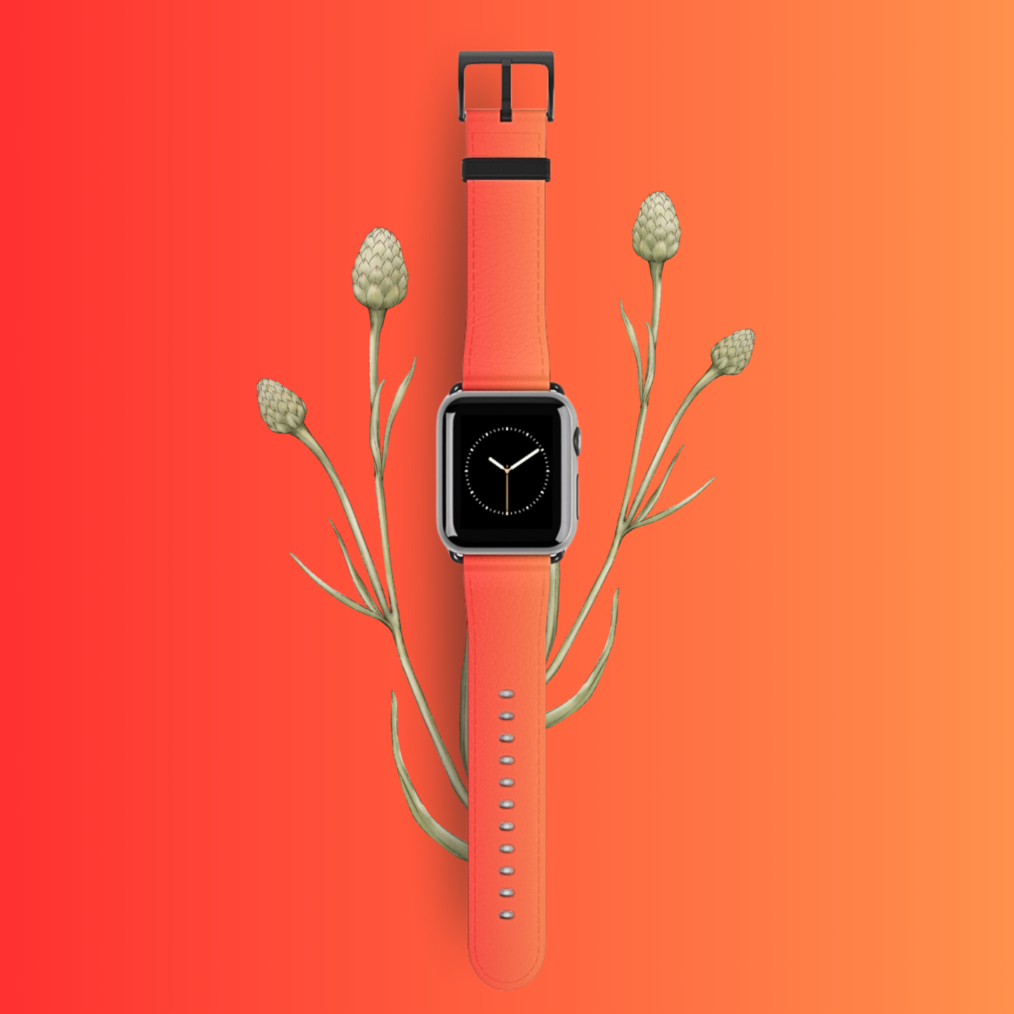 Vibrant Red Orange Apple Watch Band – Bold Style and Ultimate Comfort