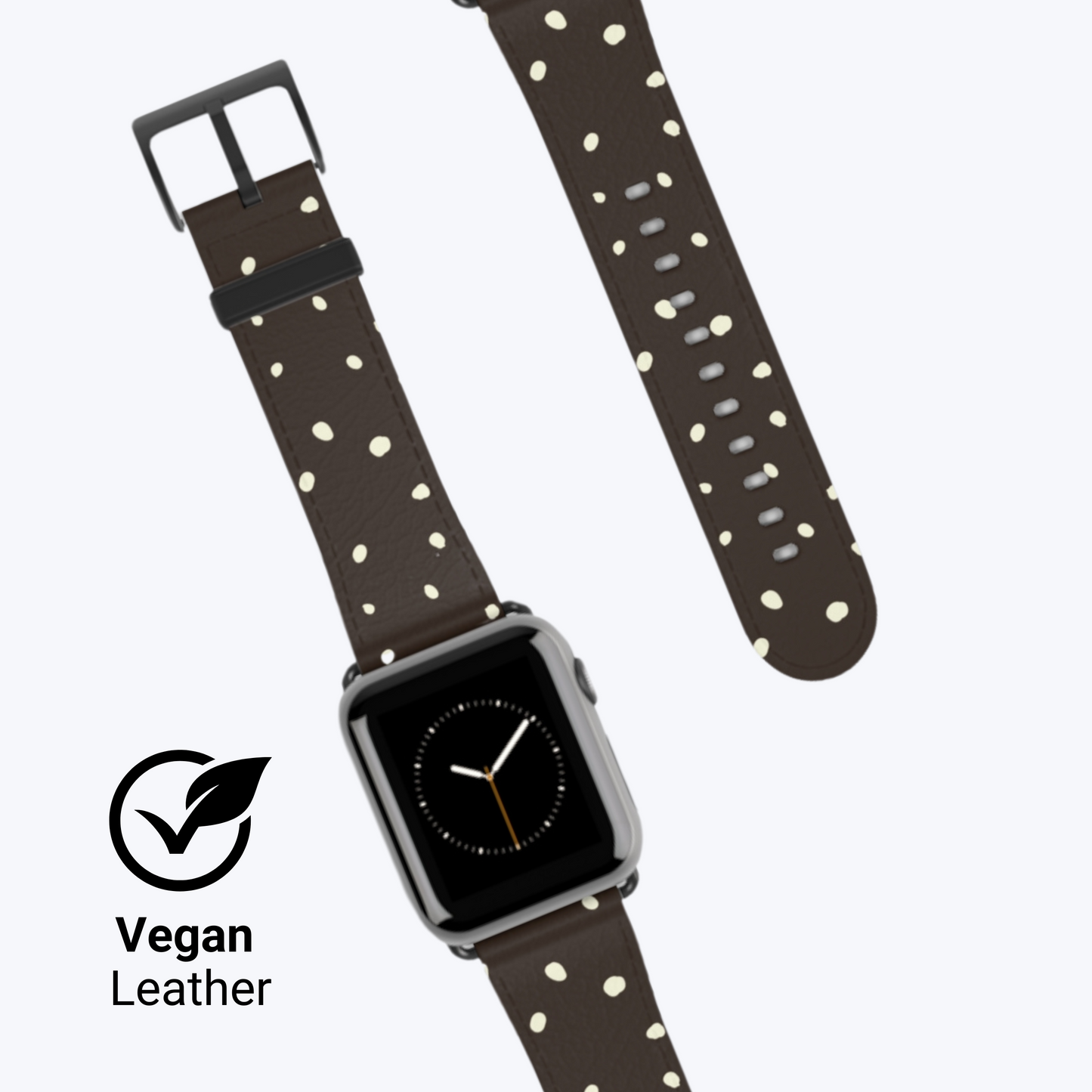 Velvet Mocha Apple Watch Band: Stylish & Eco-Friendly Vegan Leather Strap