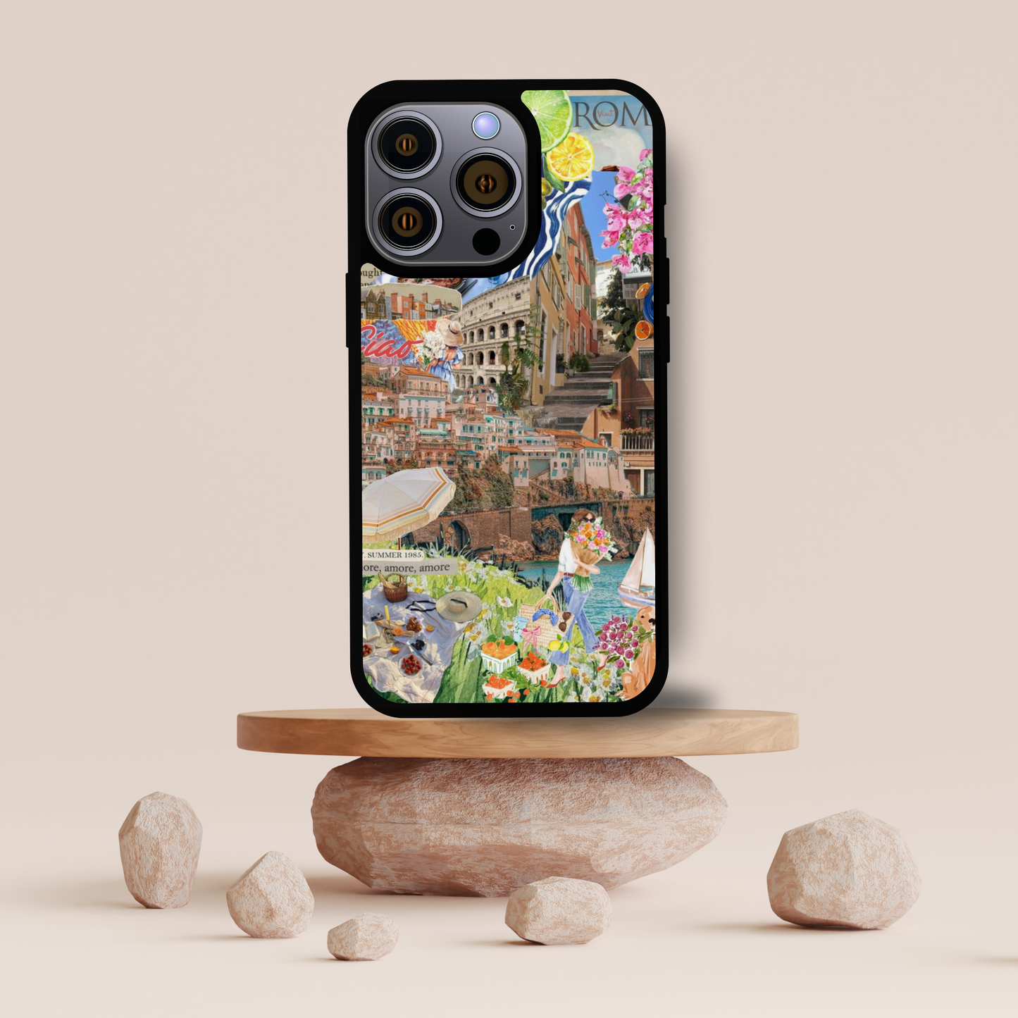 Rome Collage Phone Case – Stylish iPhone Protection with Iconic Italian Flair
