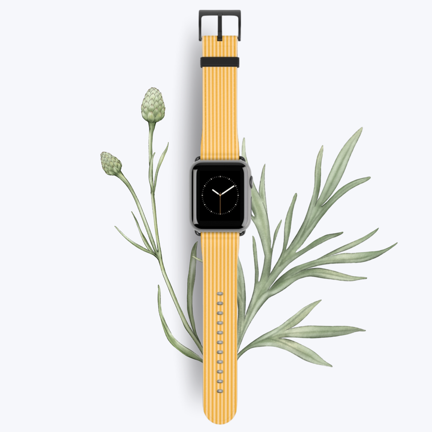 Sunny Stripes Vegan Leather Apple Watch Band – Eco-Friendly, Stylish, and Comfortable
