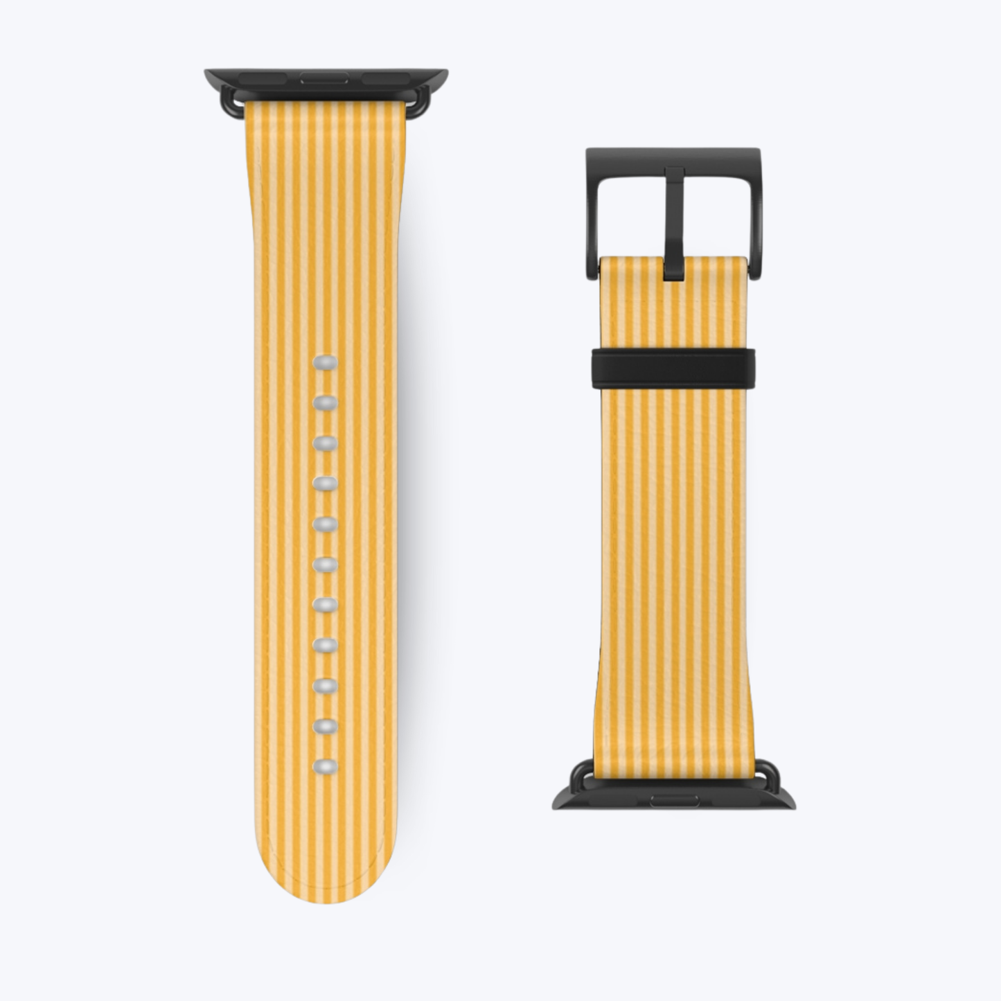 Sunny Stripes Vegan Leather Apple Watch Band – Eco-Friendly, Stylish, and Comfortable