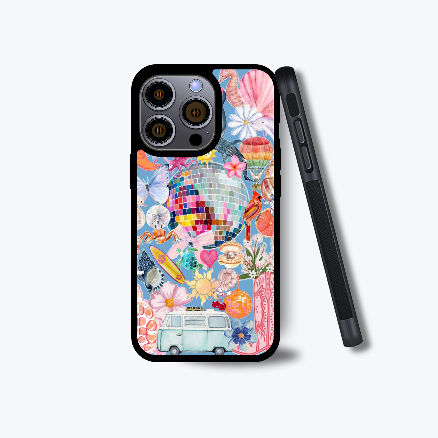 Retro Adventure Mix Collage Phone Case – A Bold and Stylish iPhone Accessory