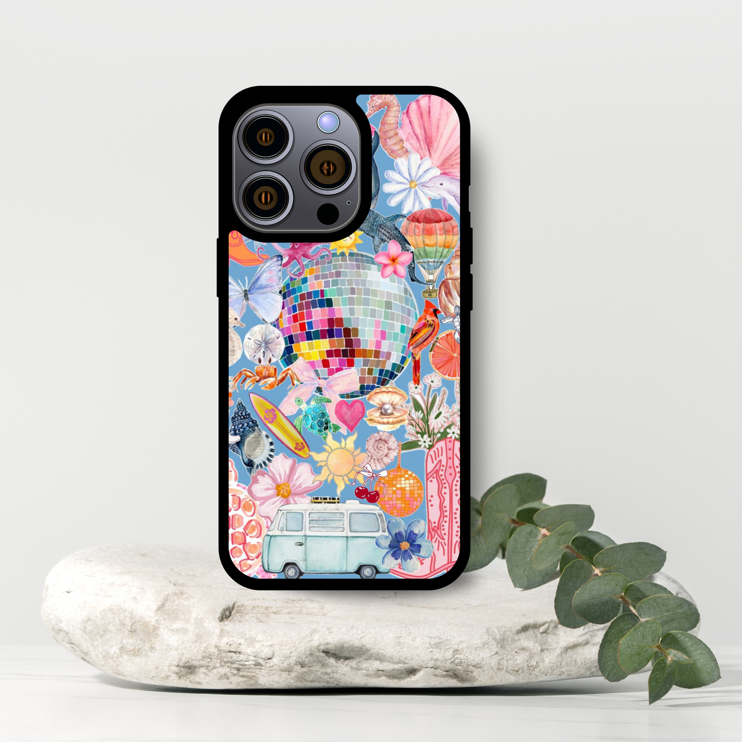 Retro Adventure Mix Collage Phone Case – A Bold and Stylish iPhone Accessory