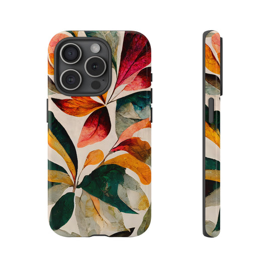 Aqua Foliage Watercolor Essence Phone Case