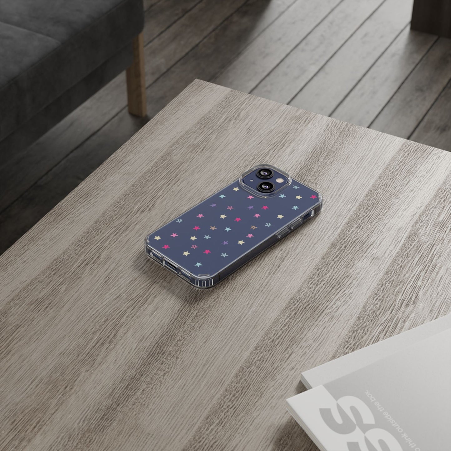Star Pattern Clear Phone Case