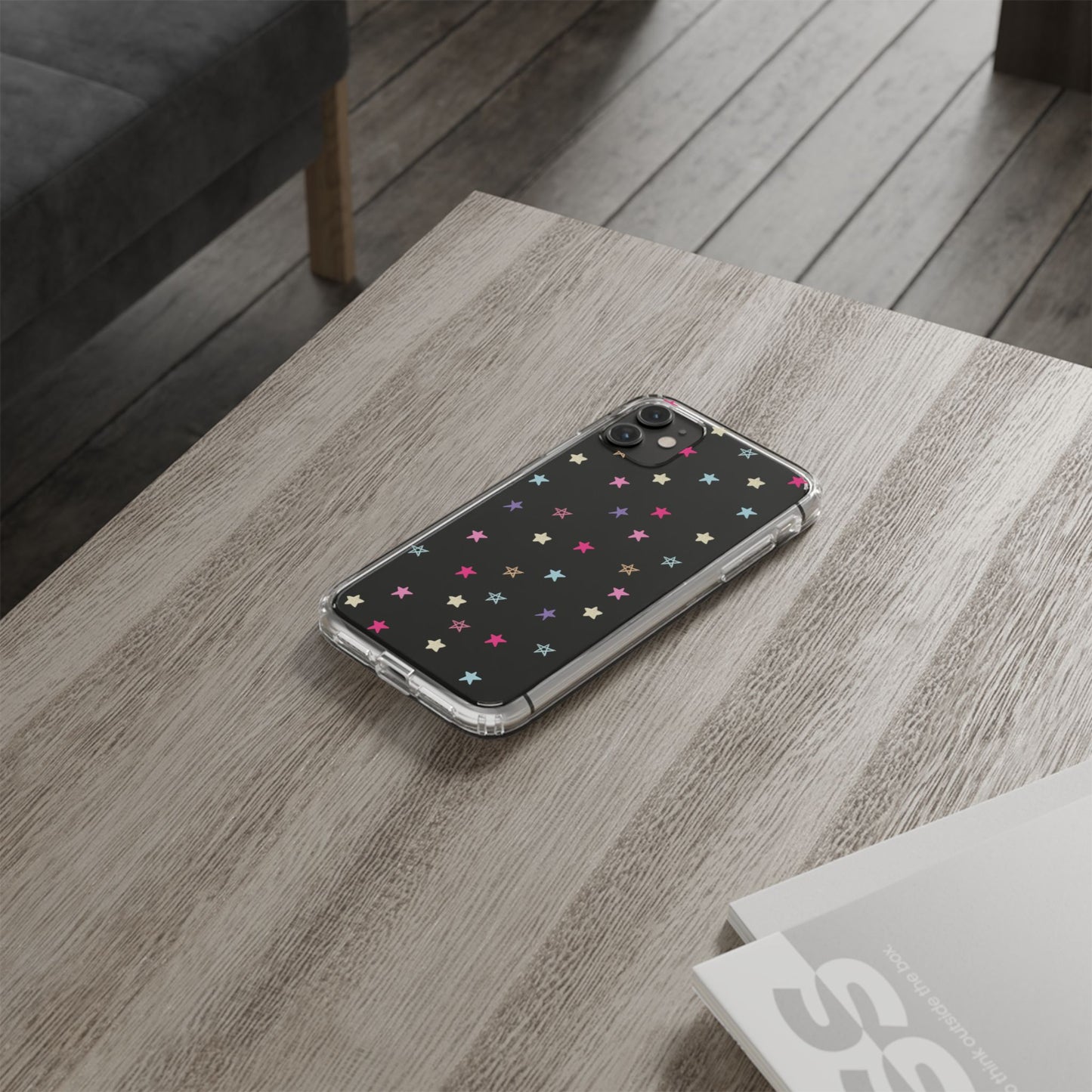 Star Pattern Clear Phone Case