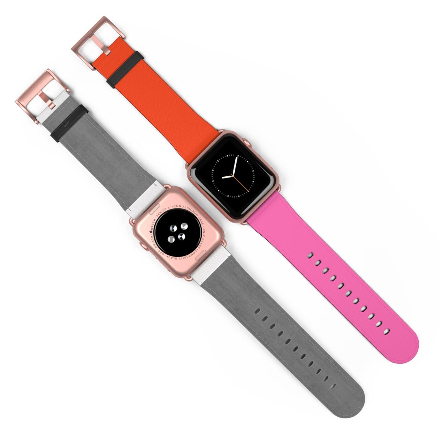 Plaid Sunset Orange & Pink Apple Watch Band - JGUS