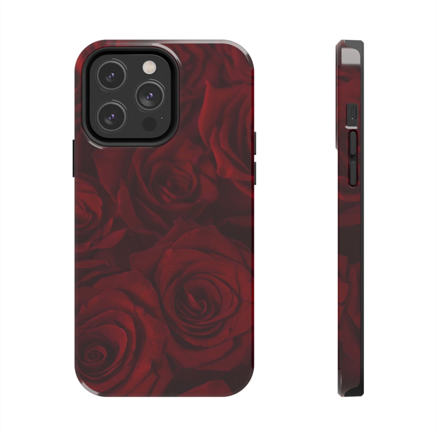 Velvet Rose – Burgundy Floral Phone Case – Timeless Elegance and Protection