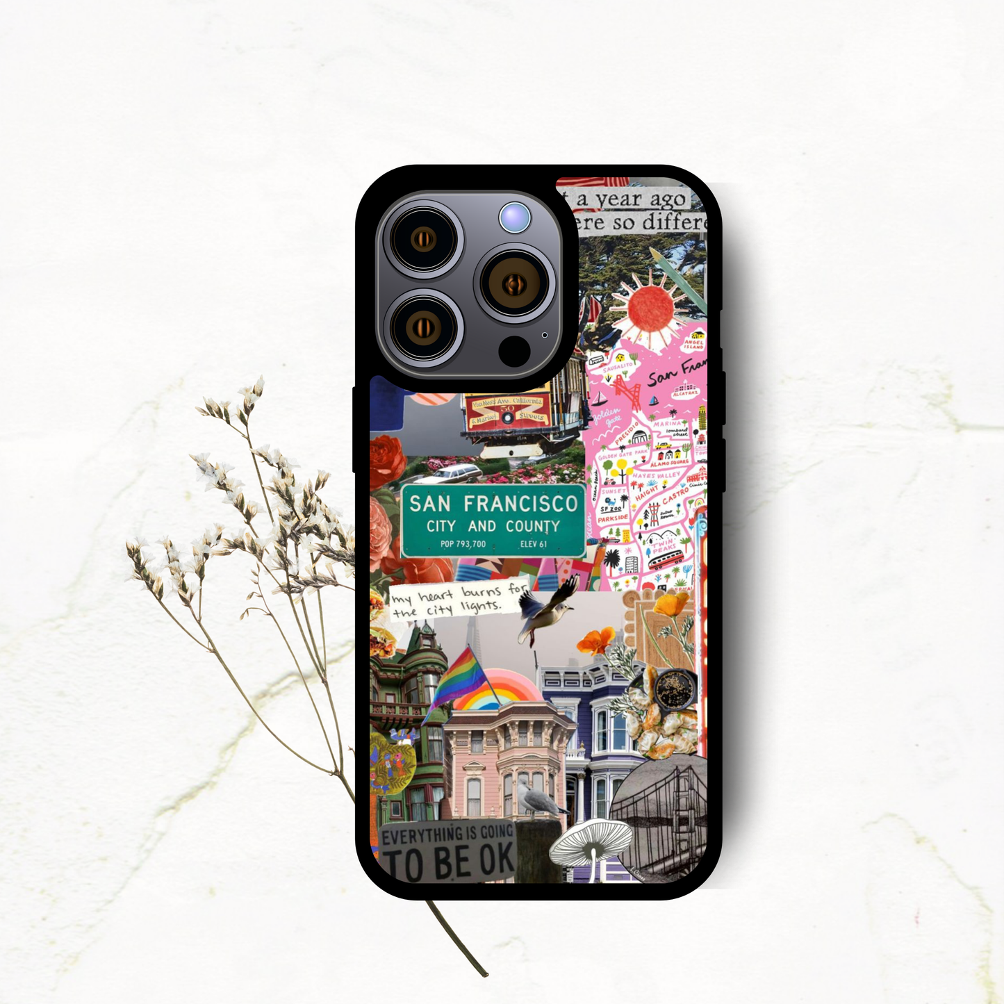 San Francisco Spirit Collage Phone Case – Iconic City Design for iPhone