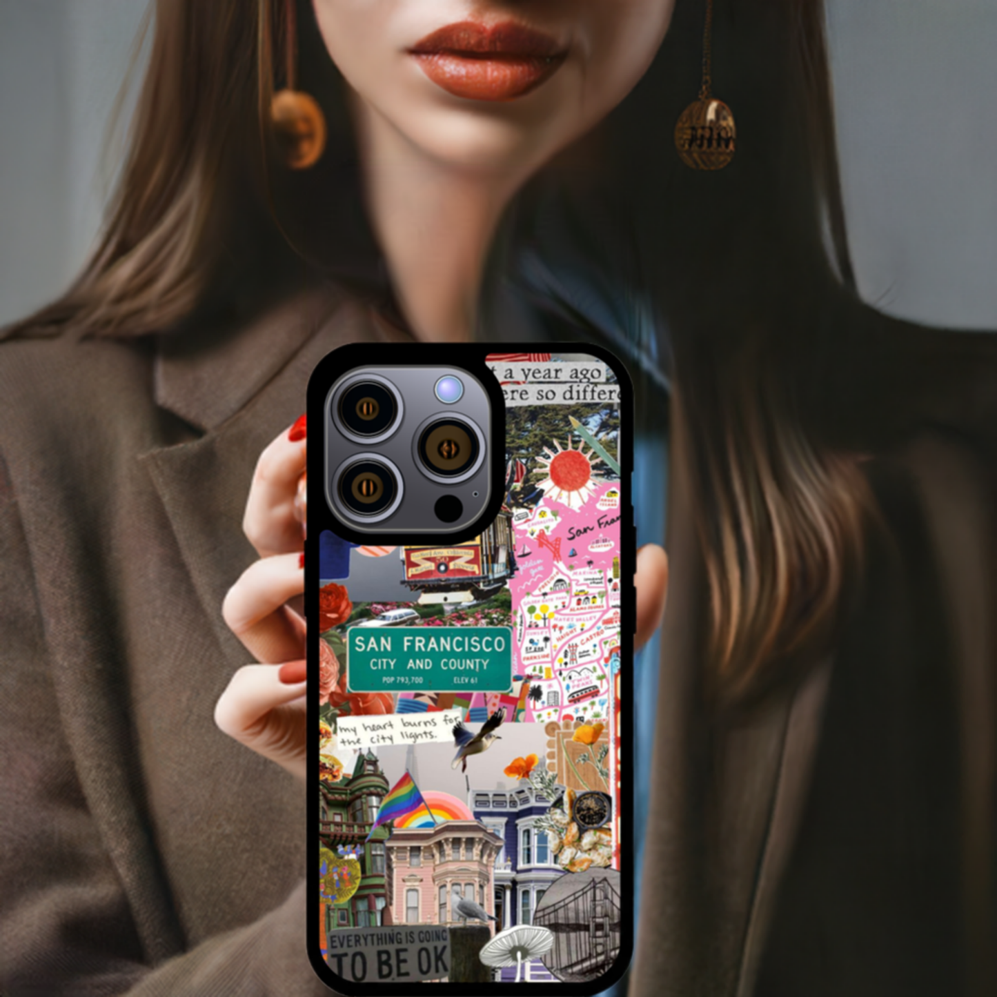 San Francisco Spirit Collage Phone Case – Iconic City Design for iPhone