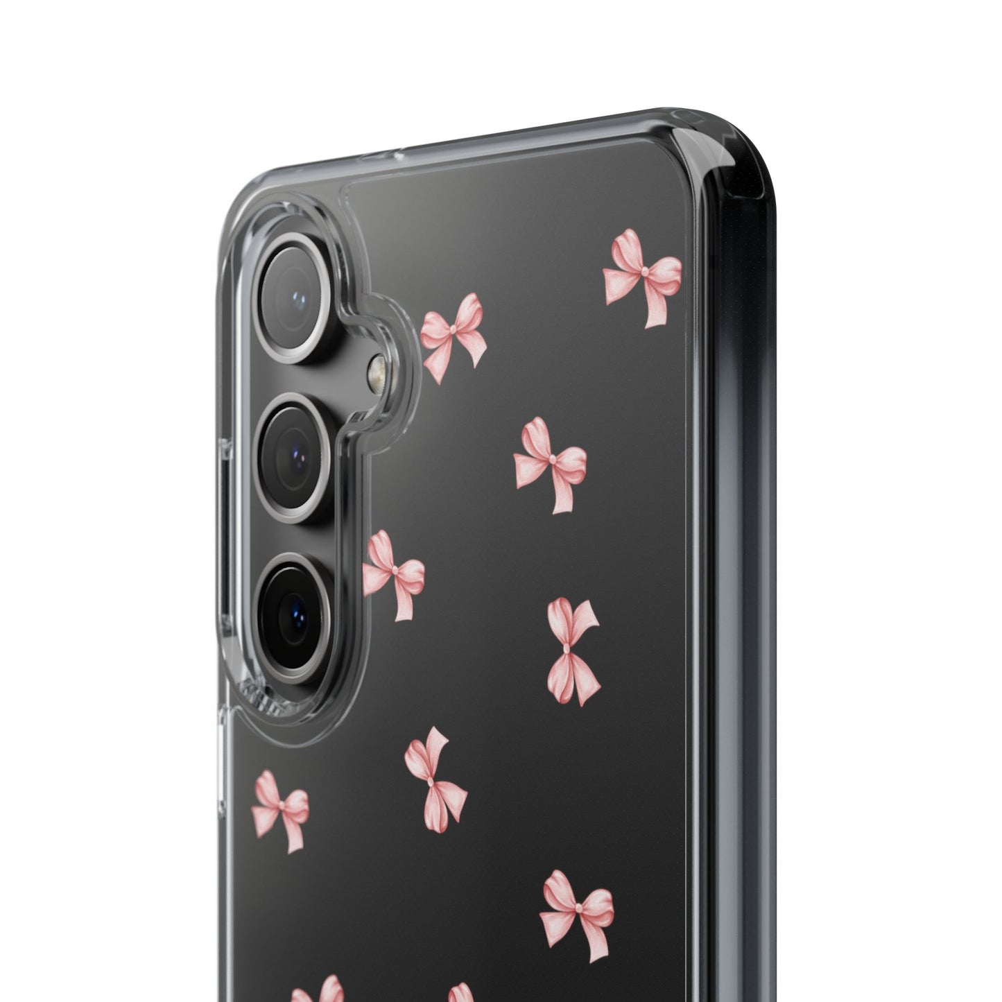 Pink Bow Dreams Clear Phone Case – Stylish Protection for Your iPhone